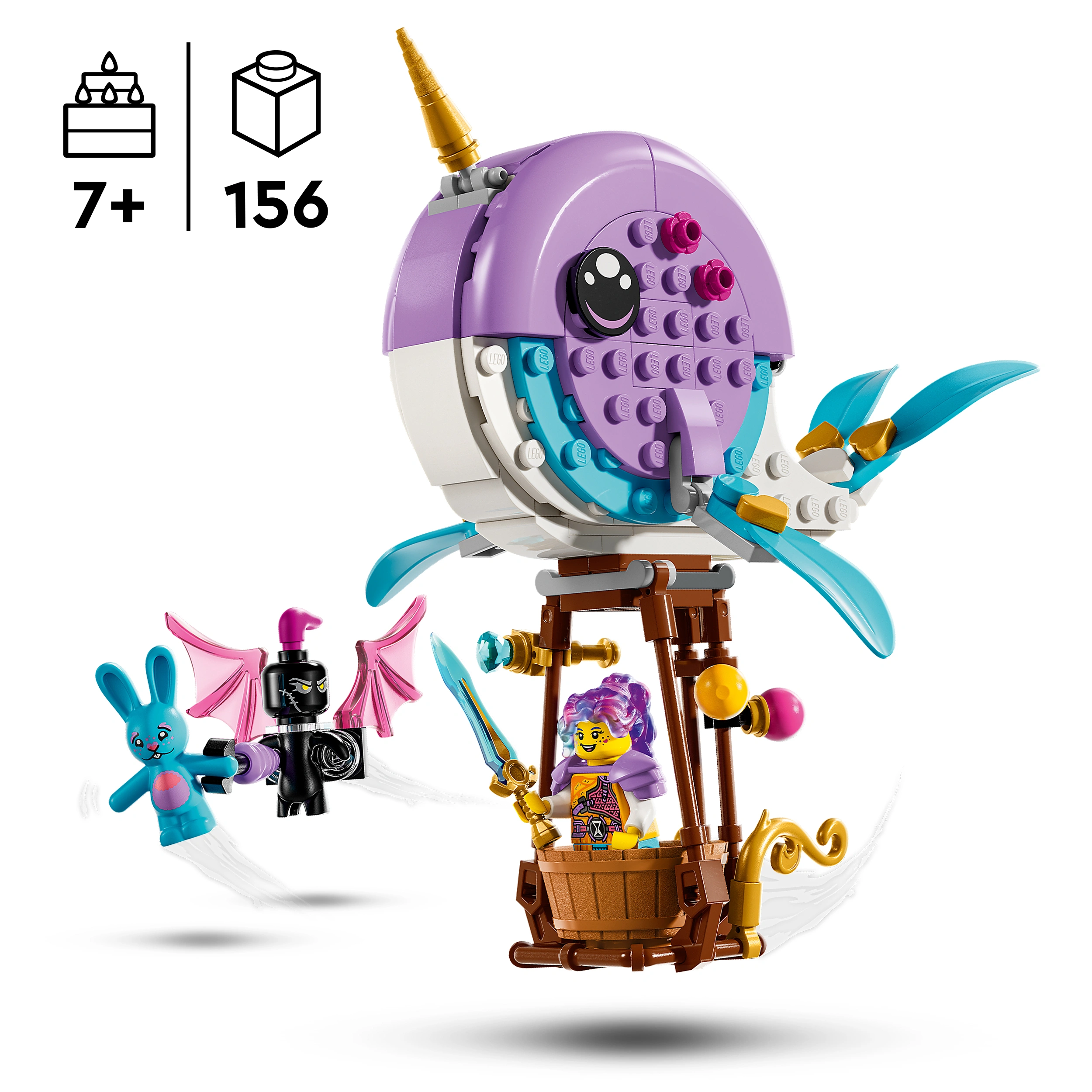 LEGO® DREAMZzz 71472 IZZIES NARWAL-HEIßLUFTBALLON