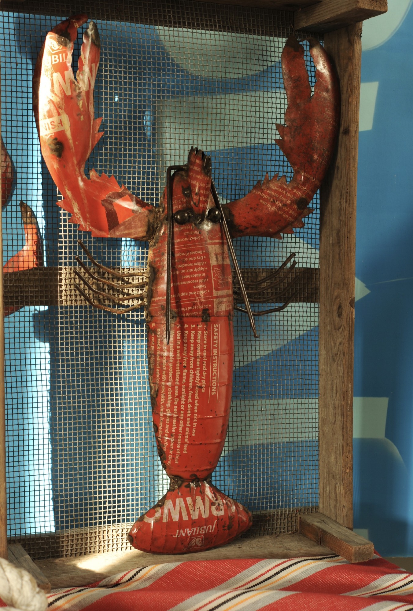 Wanddeko 'Hummer' L, H 68 cm, B 47 cm, L 8 cm von fischer's lagerhaus