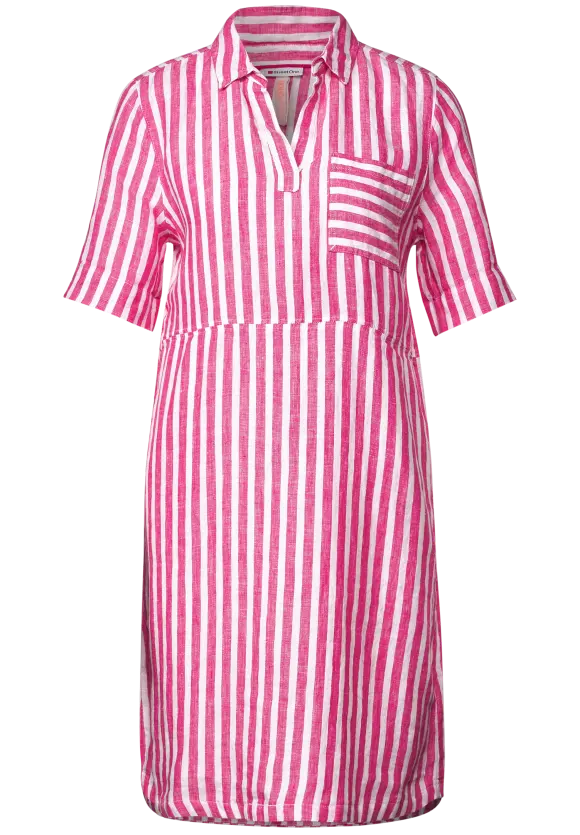 Leinen Shirtkleid - oasis pink