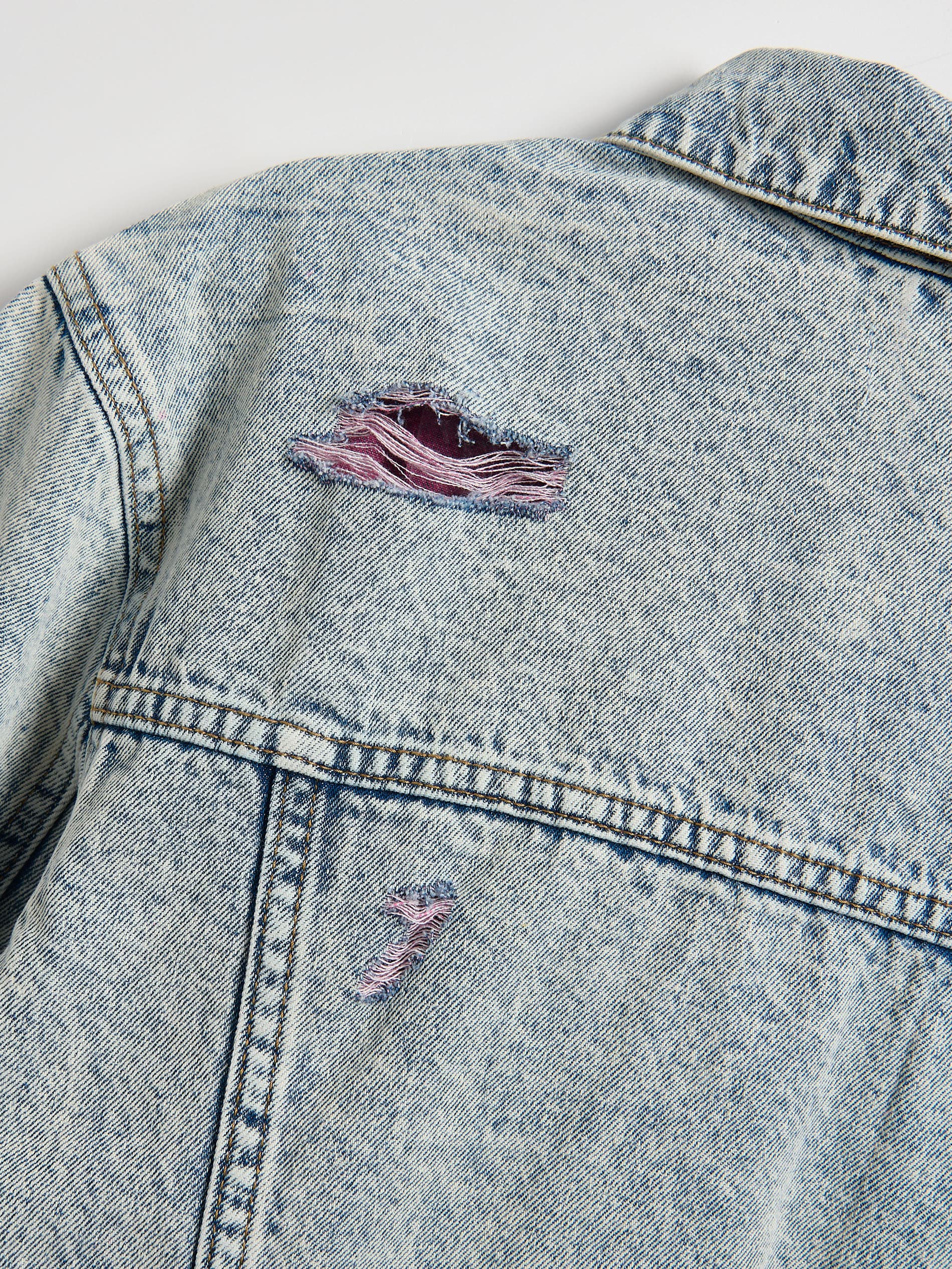 Denimjacke mit Wascheffekt