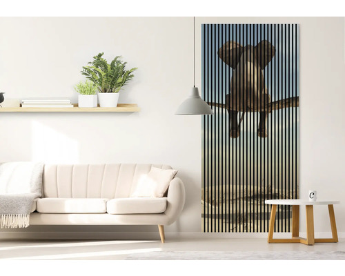 Digitaal bedrukt akoestisch paneel, Elephant 2, 2400 x 1133 x 19 mm, Set = 2 individuele panelen