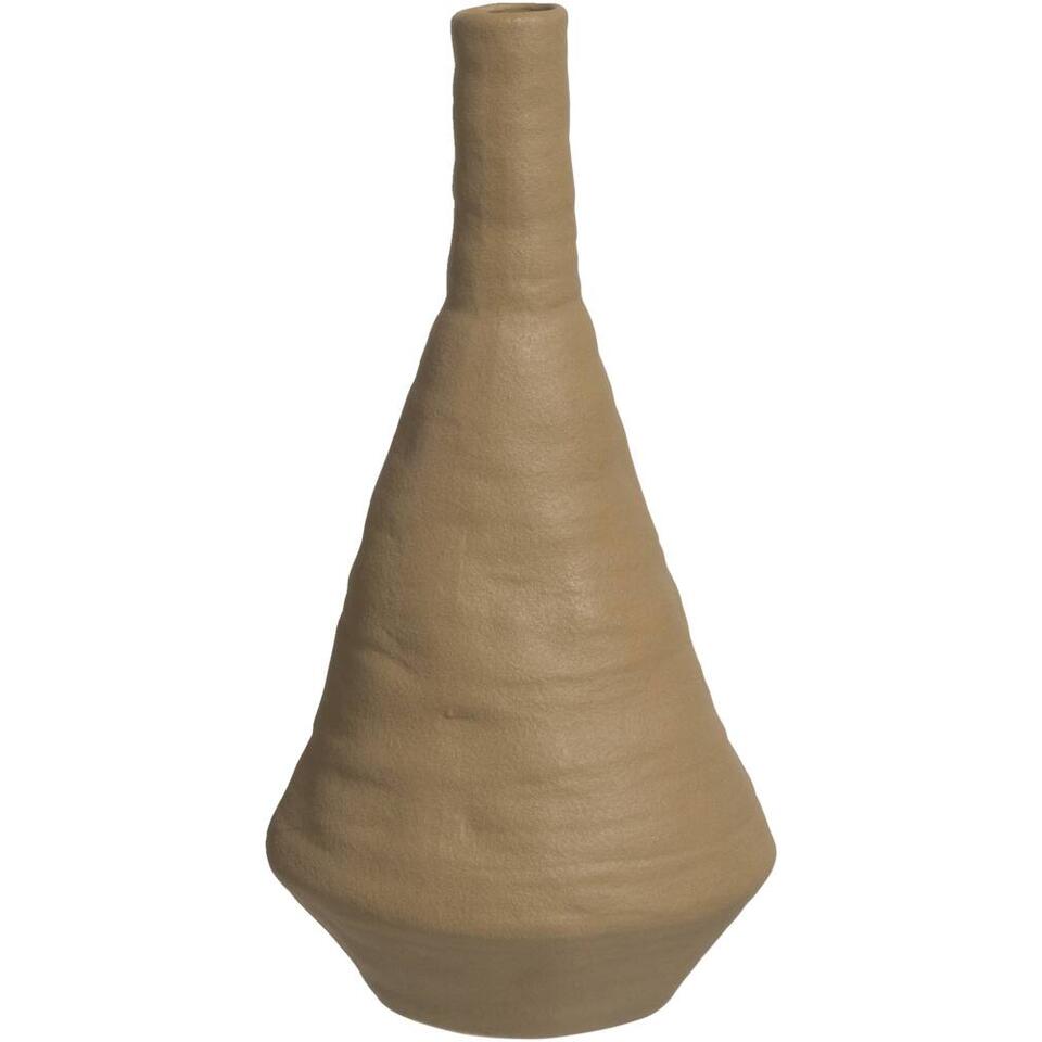 Vaas Nora - bronskleurig - keramiek - 30,2xØ15 cm