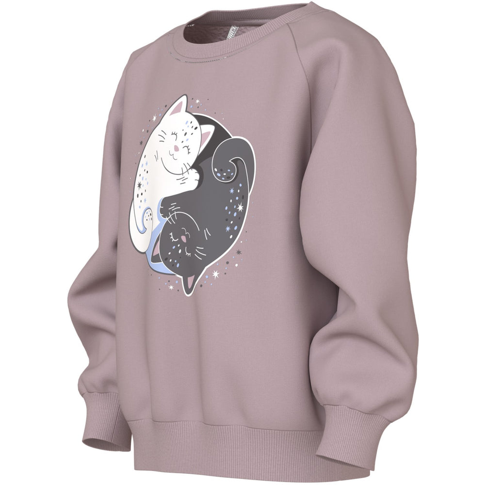 Køb Name It Keepsake Lilac Yin Yang Cat Nmfvenus Ls Nreg Sweat Bru
