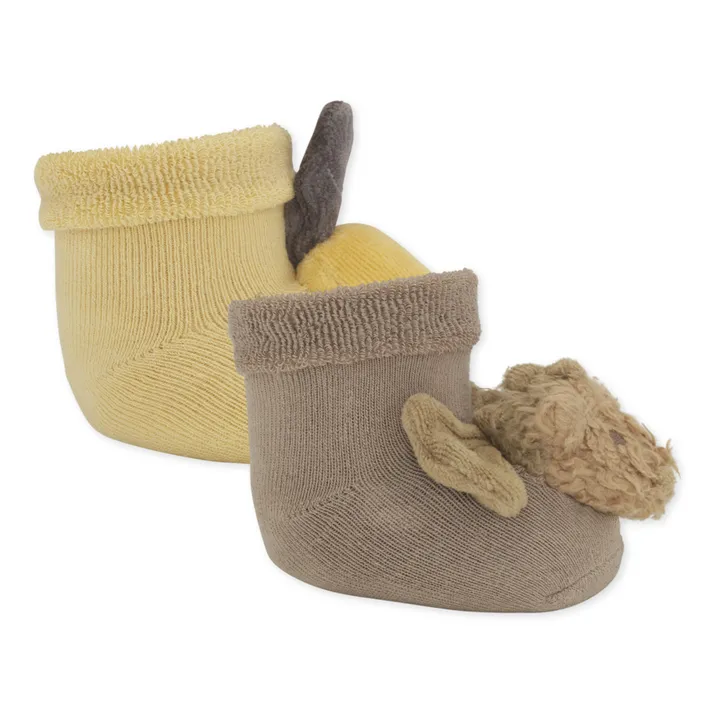 Konges Sløjd Lot 2 paires de Chaussettes Coton Bio | Marron