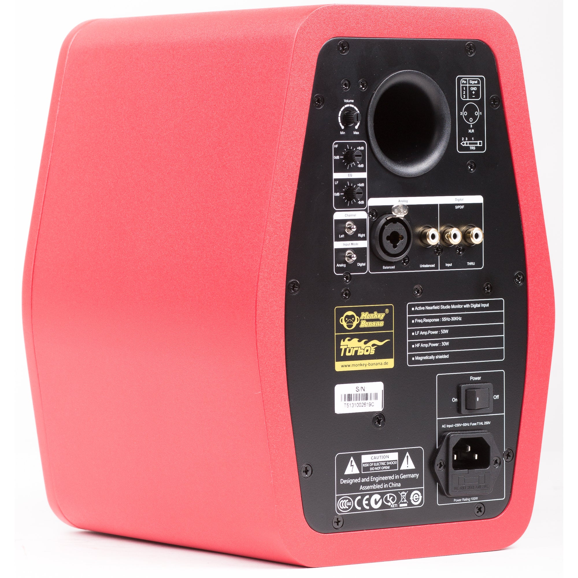 Monkey Banana Turbo 5 actieve studiomonitor rood (per stuk)