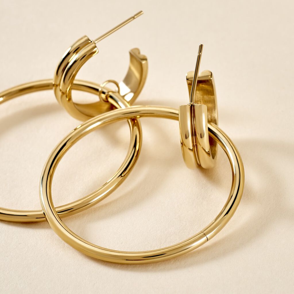 Boucles D'oreilles Pendantes Juhani Acier Jaune