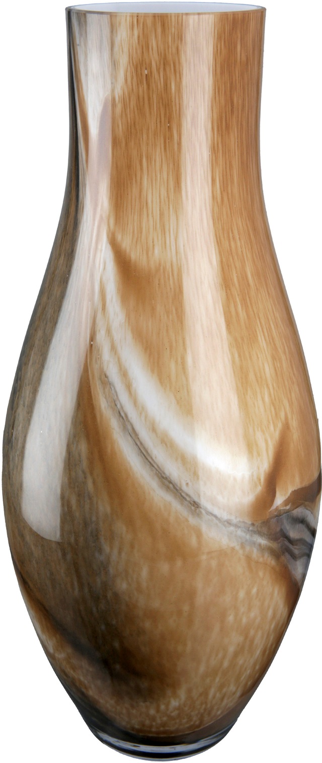GILDE Tischvase »Draga, Höhe ca. 40 cm« dekorative Vase aus Glas, Blumenvase