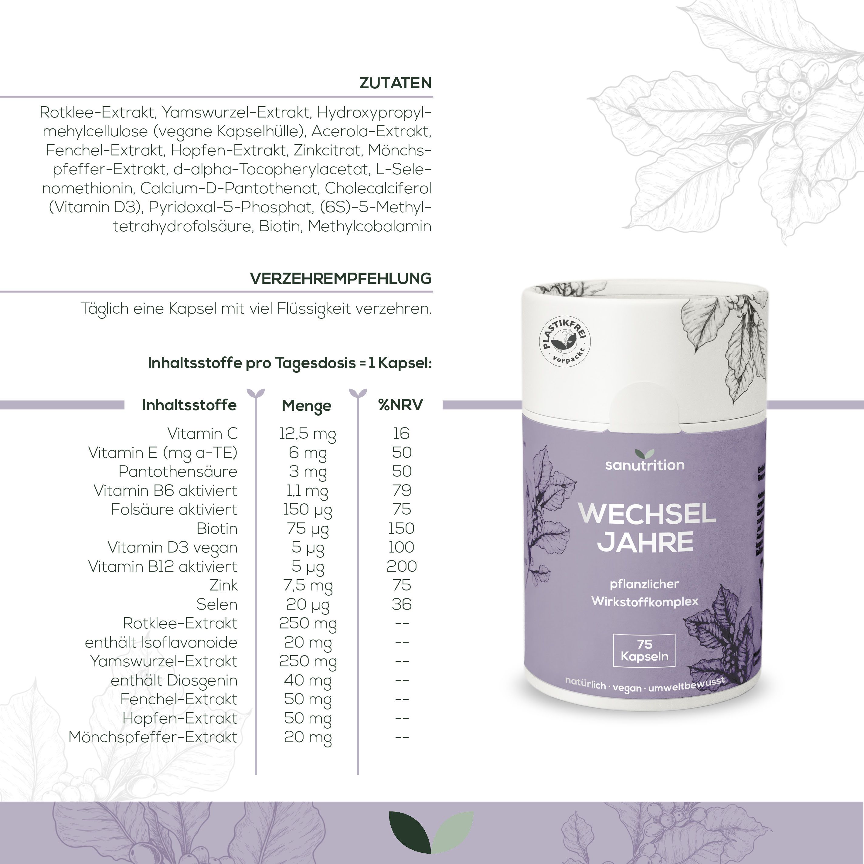 Sanutrition® - Wechseljahre