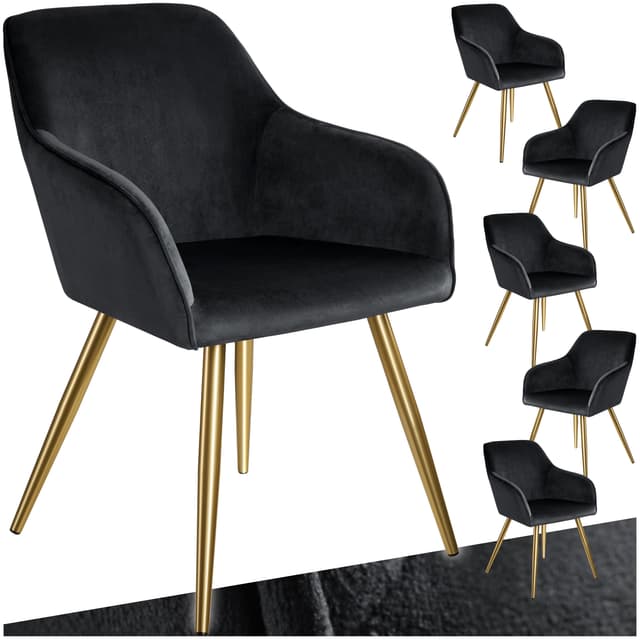 Stol Marilyn velour, guld