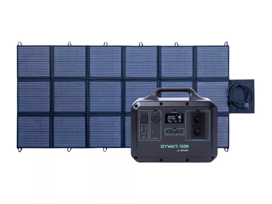 Pack générateur solaire LFP Izywatt 1500 + panneau solaire 400W - Orium