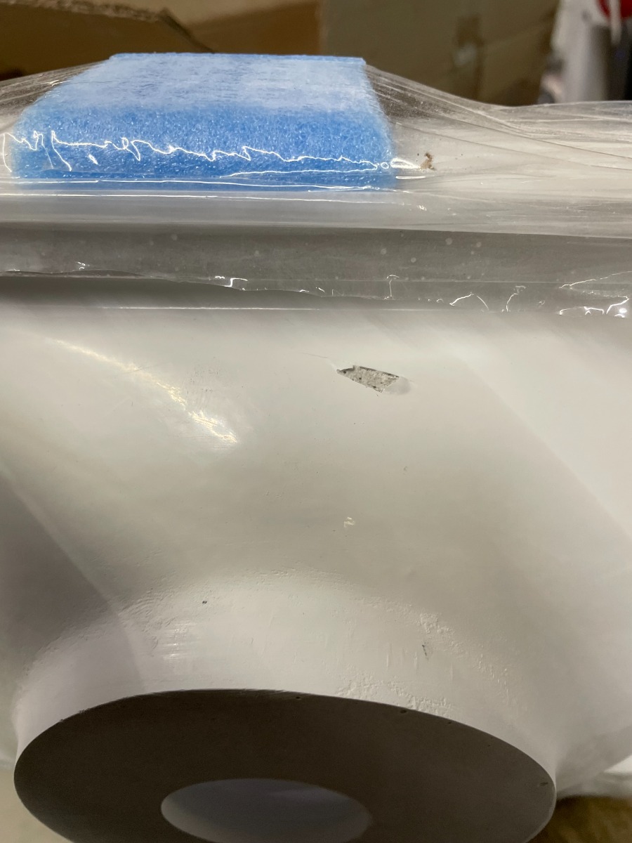 SCHADEMODEL: Sanigoods Minimo fontein met kraangat 40x22cm wit mat
