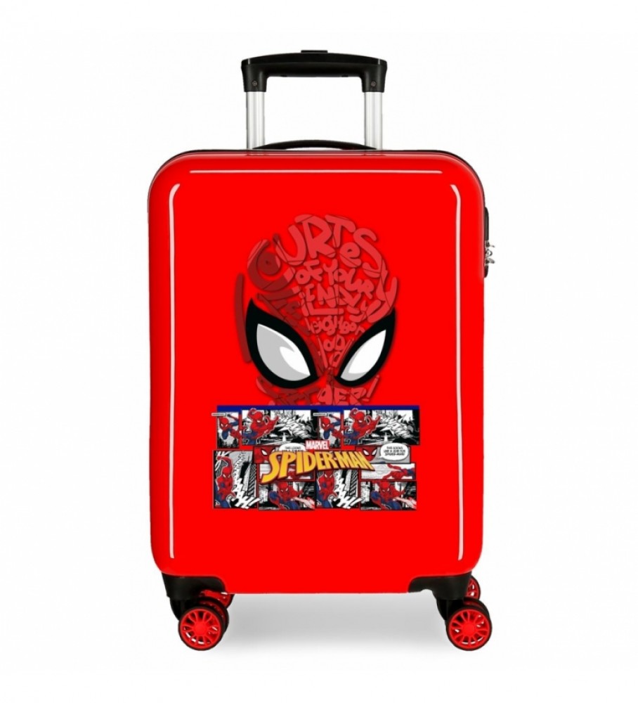 Mala de cabine rígida Joumma Bags Spiderman Comic vermelha - 38x55x20cm -