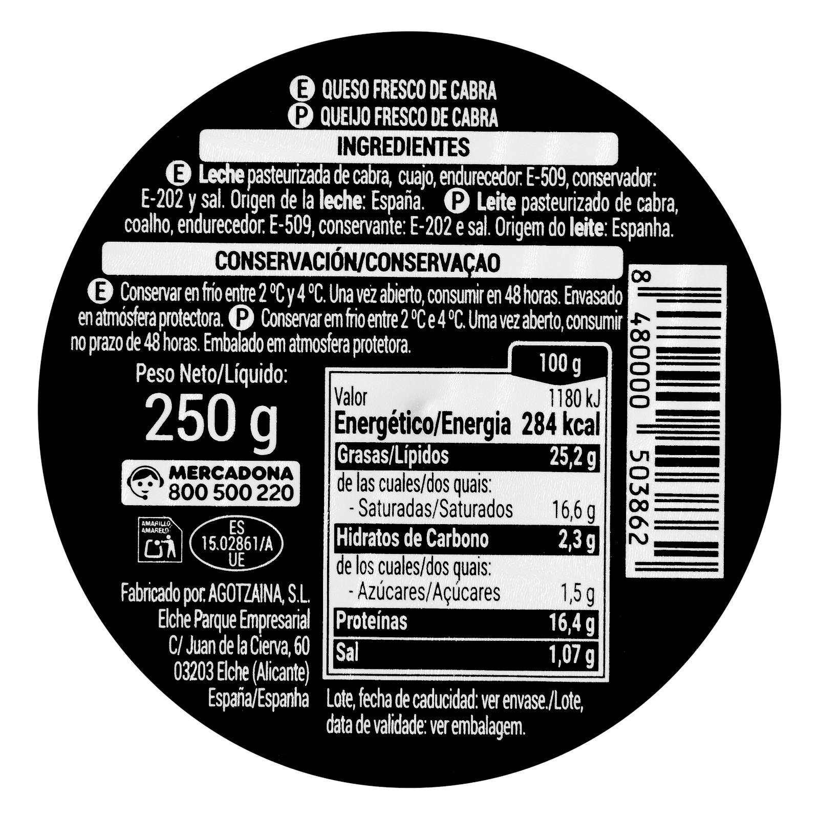 Fromage de chèvre frais Hacendado