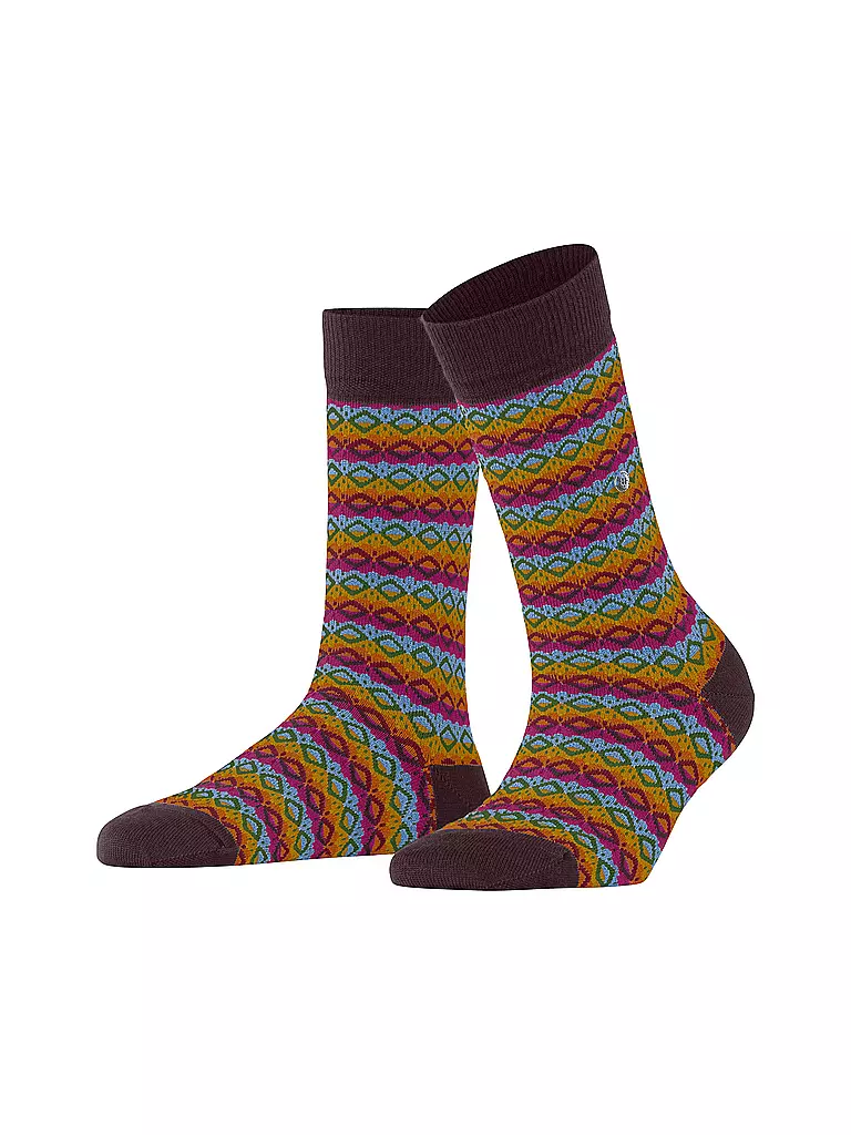 BURLINGTON Damen Socken MODERN FAIR ISLE 36-41 barolo dunkelrot