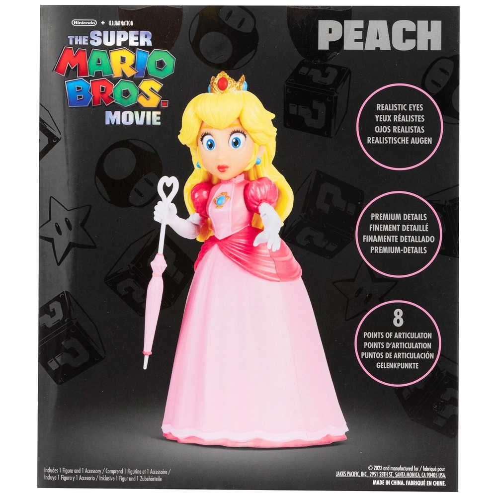 Nintendo Super Mario Movie 6 cm Figur – Prinzessin Peach mit Regenschirm