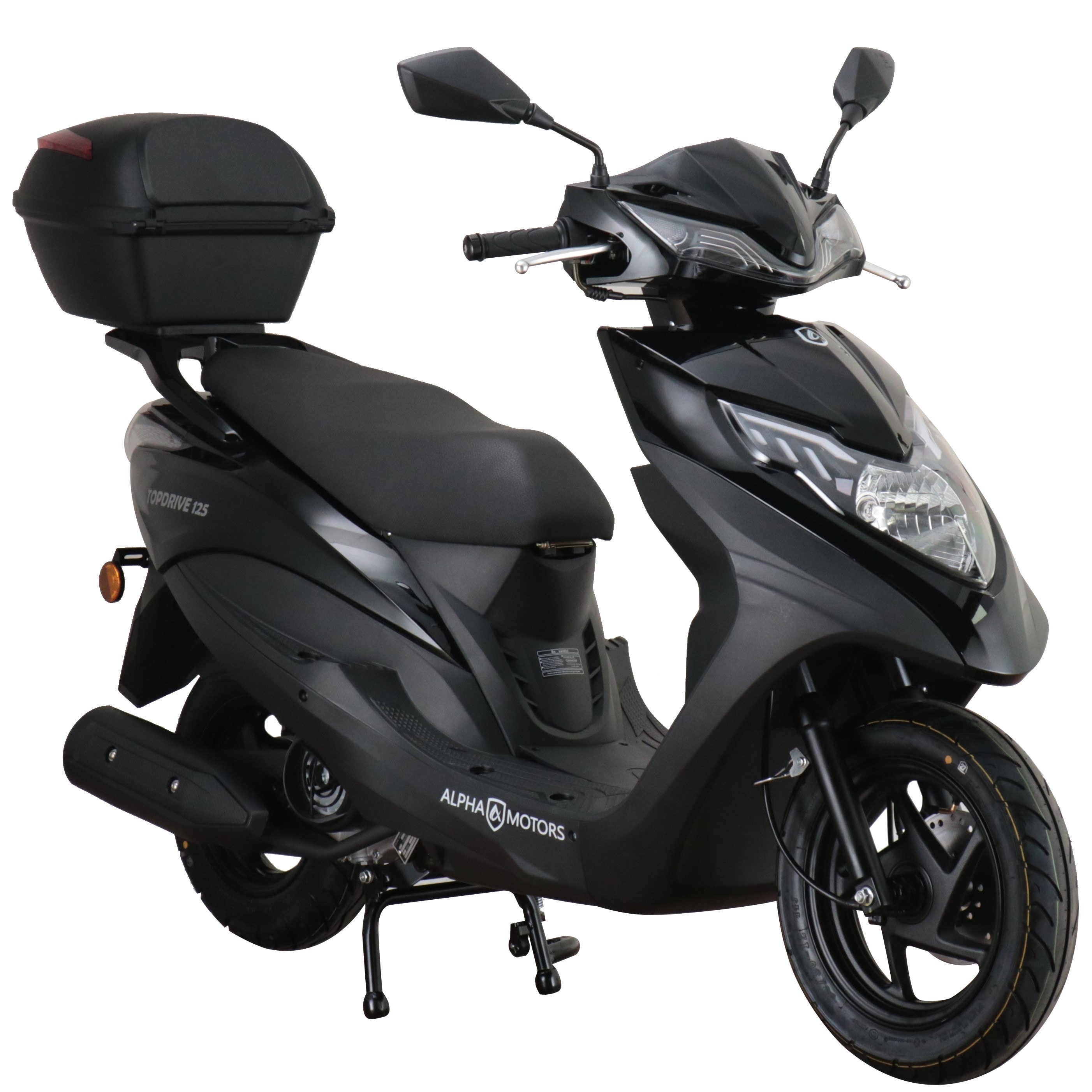 Alpha Motors Motorroller Topdrive 125 ccm 85 km/h EURO 5 schwarz inkl. Topcase