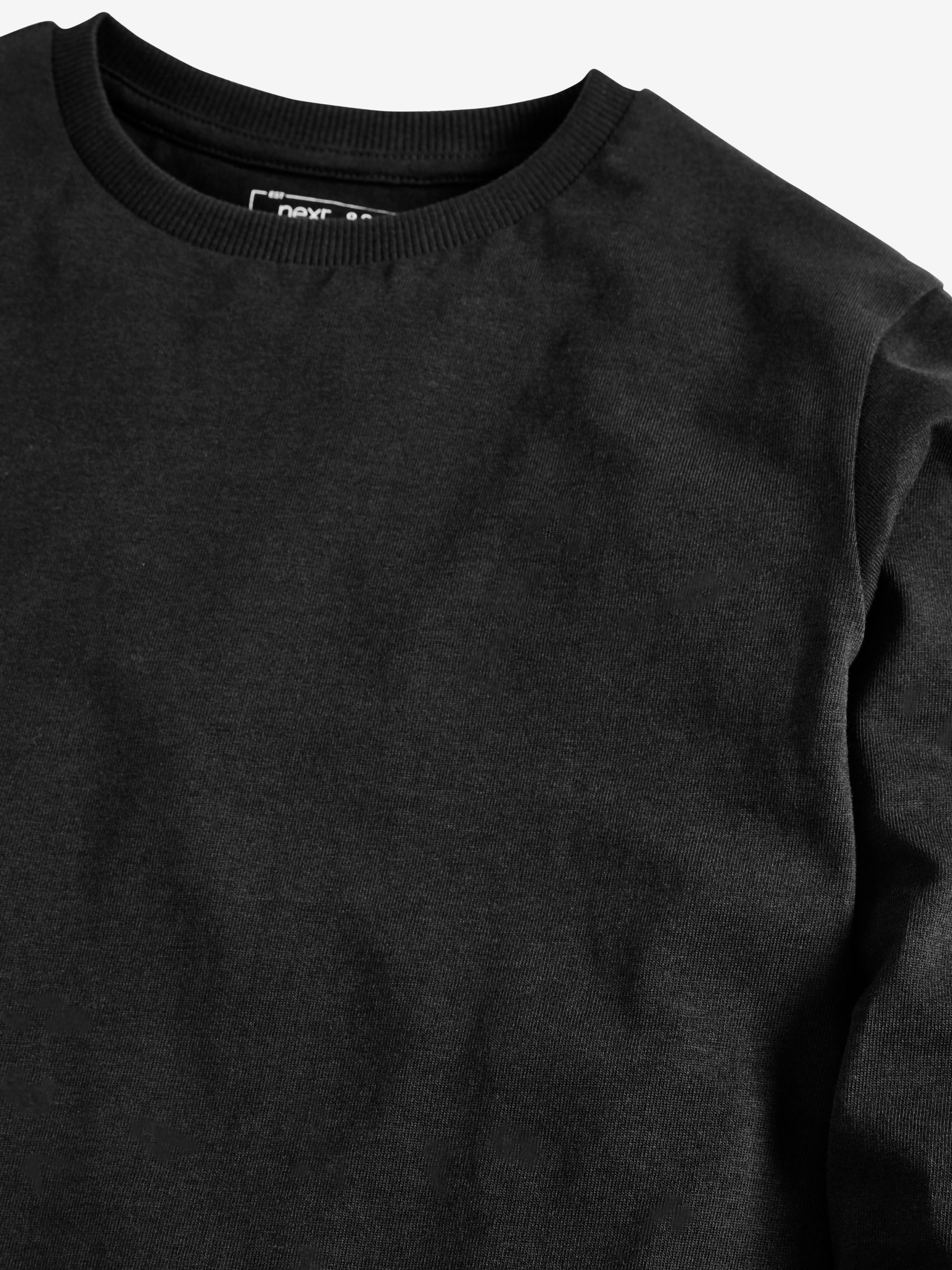 Zwart - T-shirts met lange mouwen (3 - 16 jr)