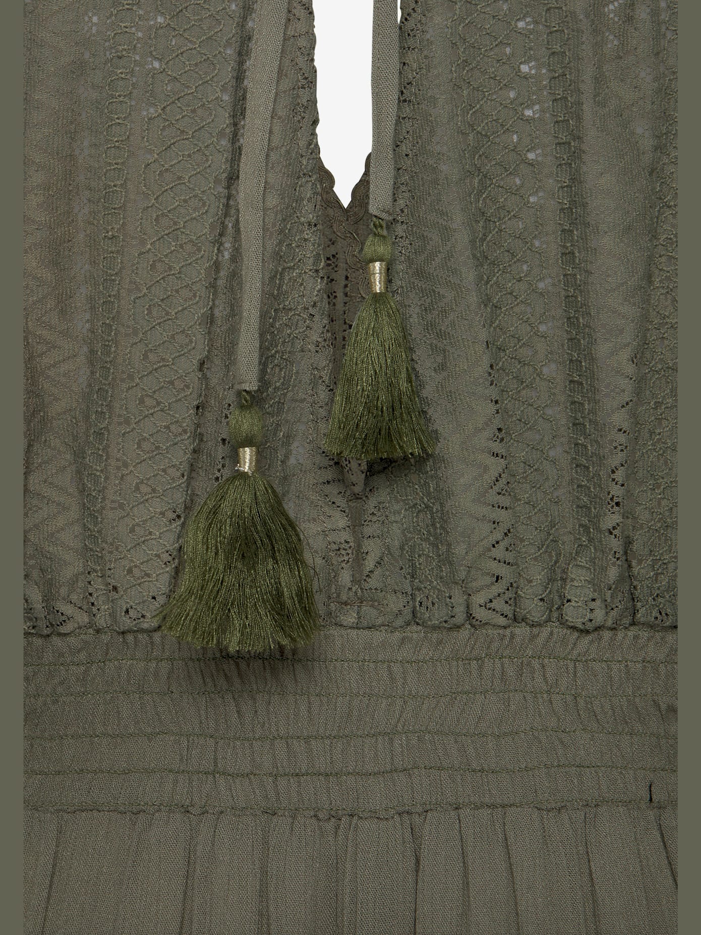 Robe tunique col v chevauchant