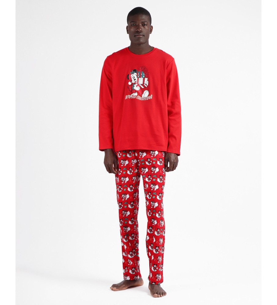 Pijama de manga comprida vermelho da Disney Holidays