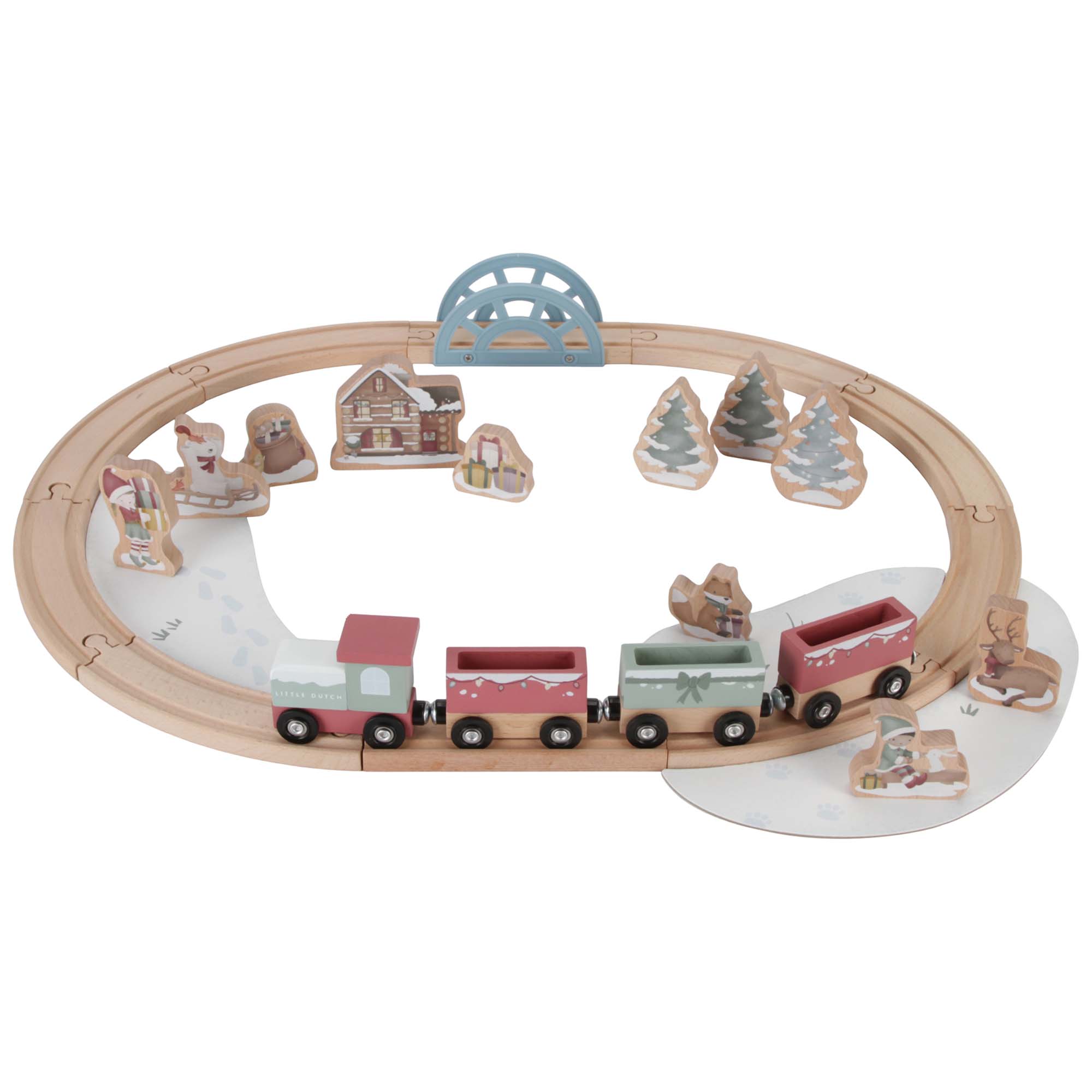 Little Dutch treinbaan kerst multi