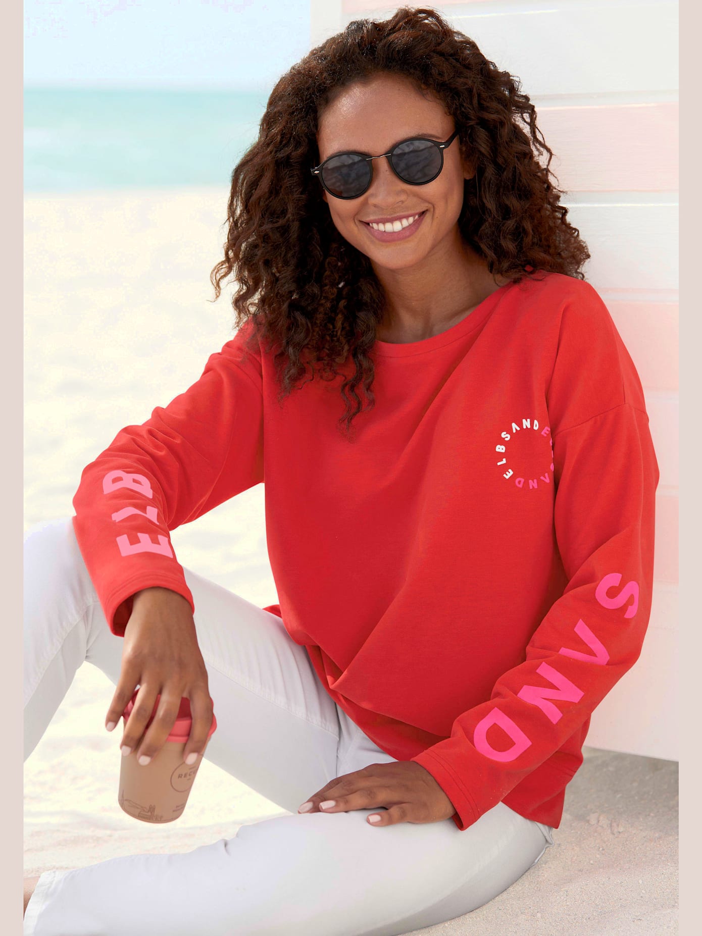 Sweat-shirt imprimés logo sur les manches