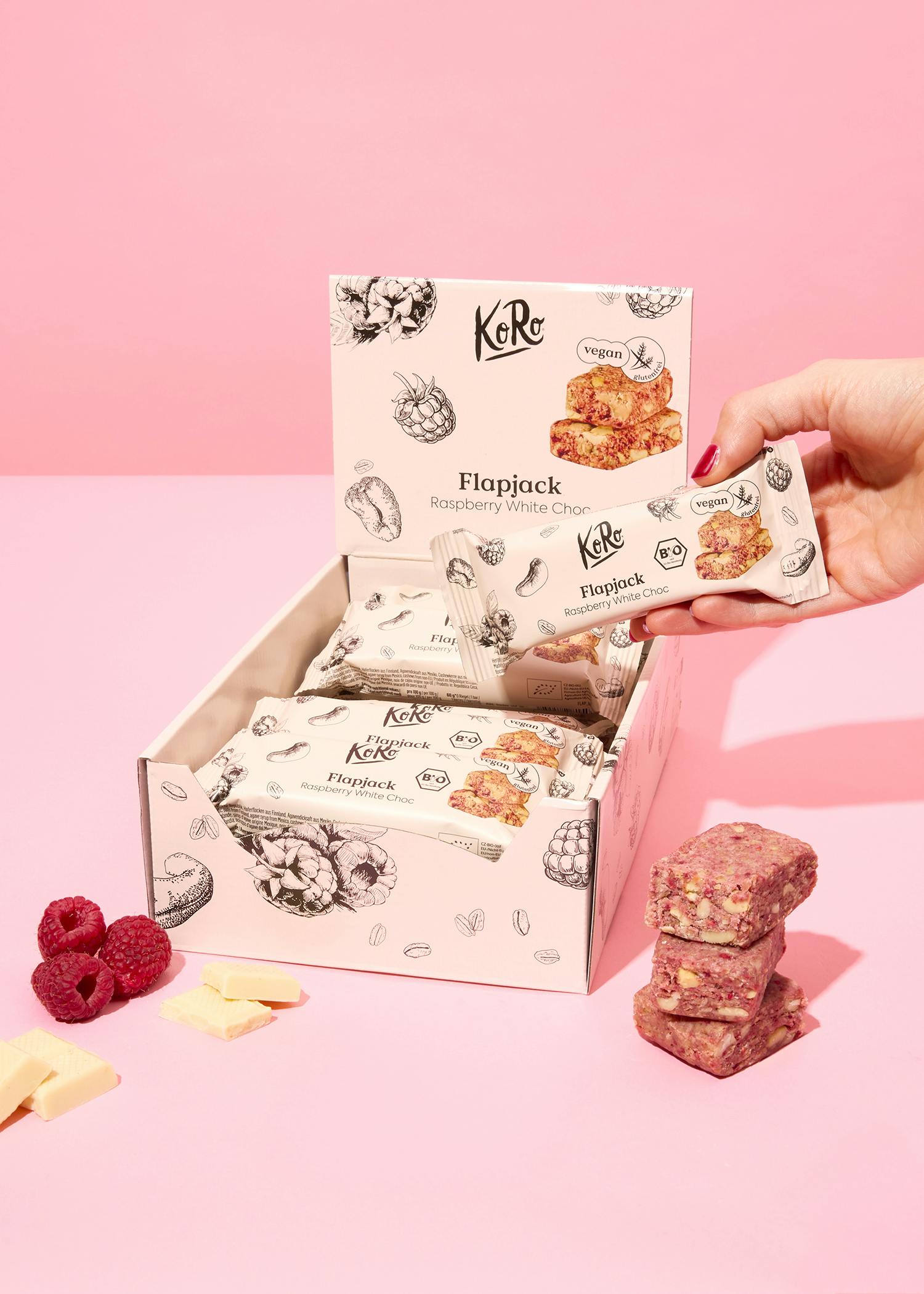 Bio Flapjack Raspberry White Choc 15 x 60 g
