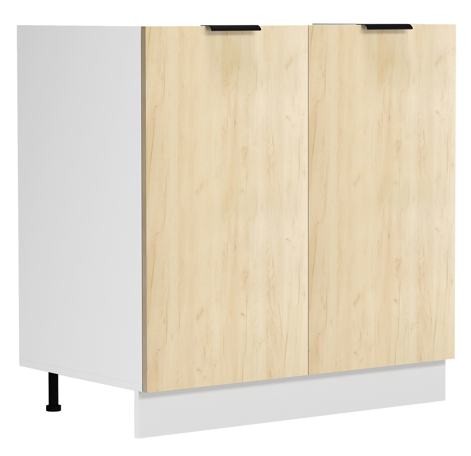 Spülenschrank FASOLA - weiß - Honig Eiche - 80 cm