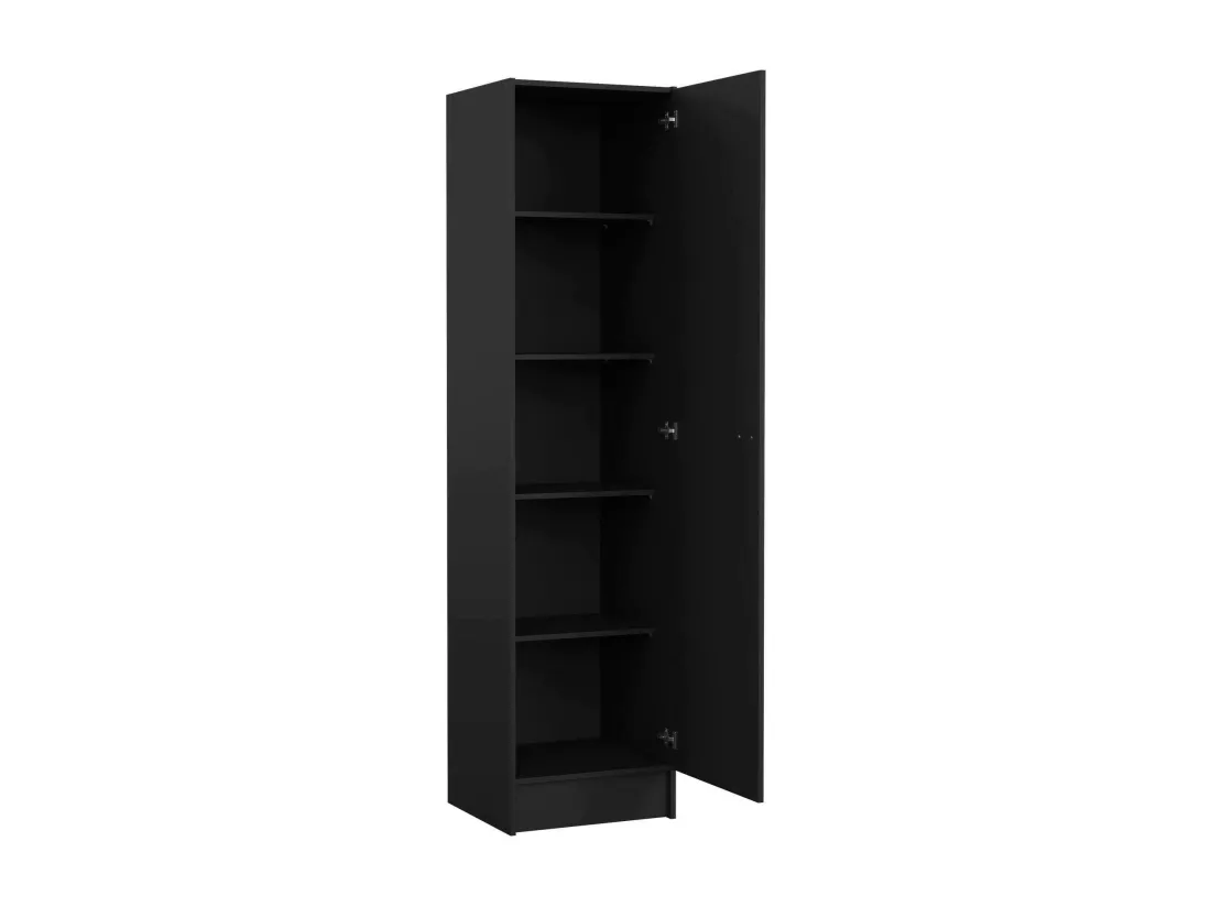 Grande Garde-robe Airone, Meubles de chambre, Penderie de plain-pied, Placard à vêtements, 49x47 h200 cm, Noir