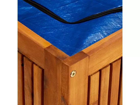 Boîte de rangement de jardin 200x50x58 cm Bois d'acacia solide