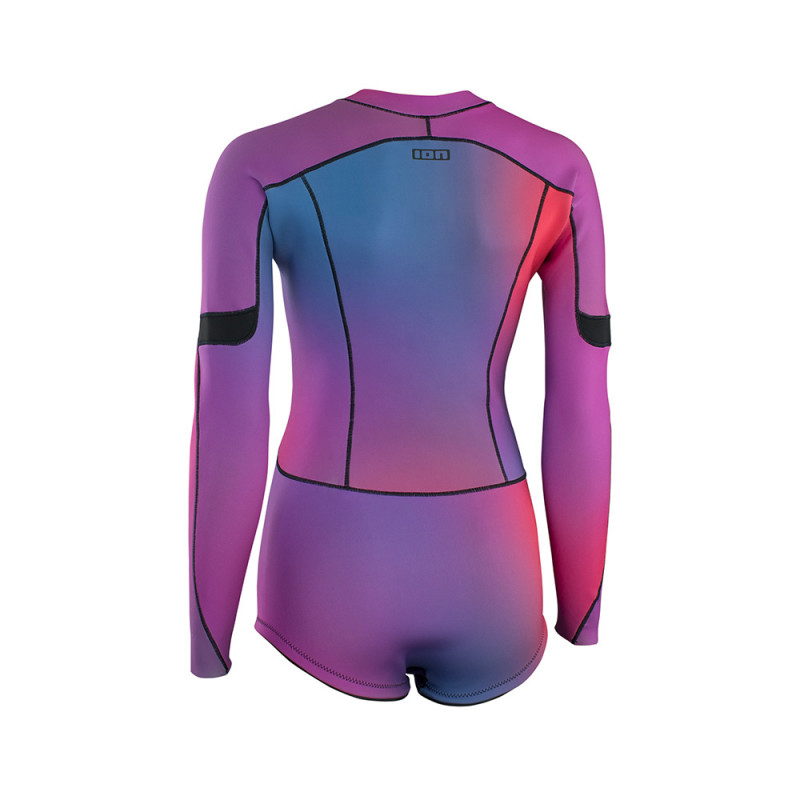 SHORTY FEMME ION AMAZE HOT 1.5MM FRONTZIP MANCHES LONGUES ROSE DARK