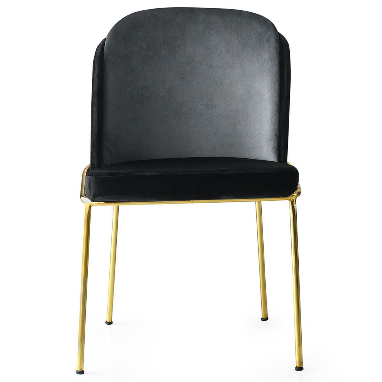 Homitis 4 Chaises Dore noires - 54x86x55 cm