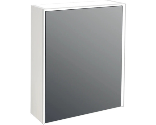 Jungborn QUATTRO SEDICI NOVE spiegelkast, 60 x 20 x 70 cm, mat wit, 1-deur, LED, IP44