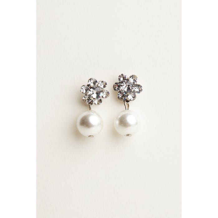 Veritas-Swarovski oorstekers met parel
