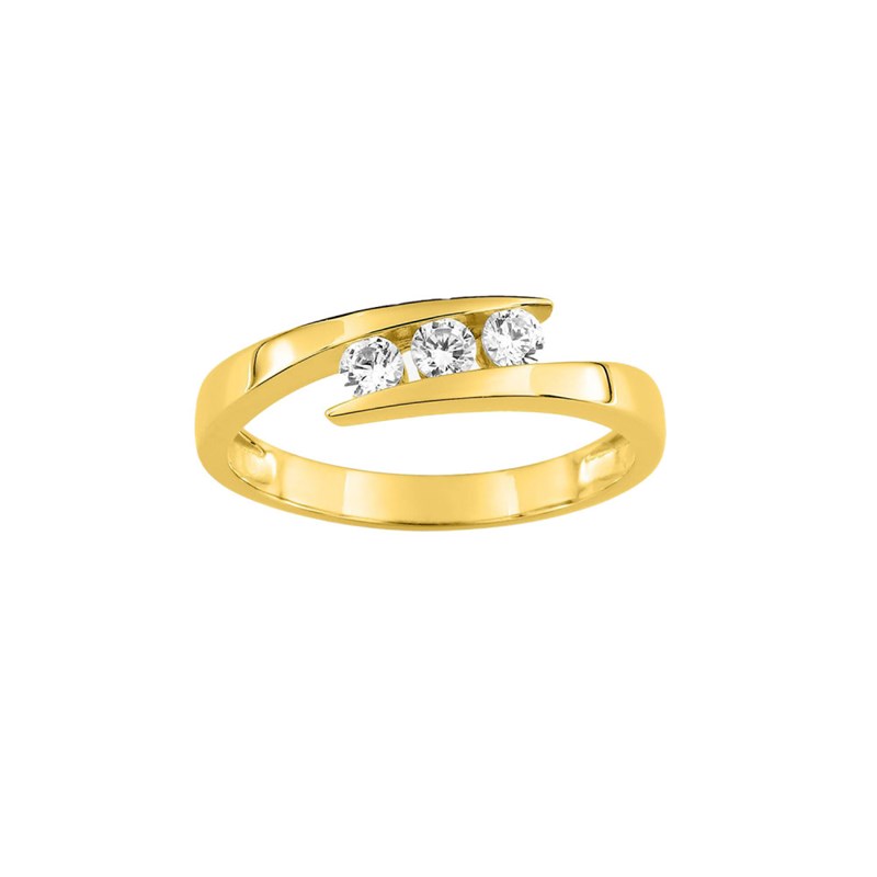 Bague Femme - Oxyde de zirconium - Or 9 Carats