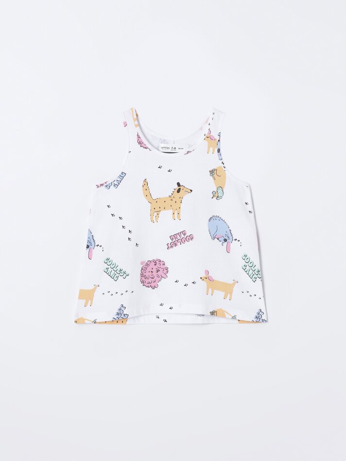 Conjunto com 2 pijamas de alcinha estampados - Rosa Médio