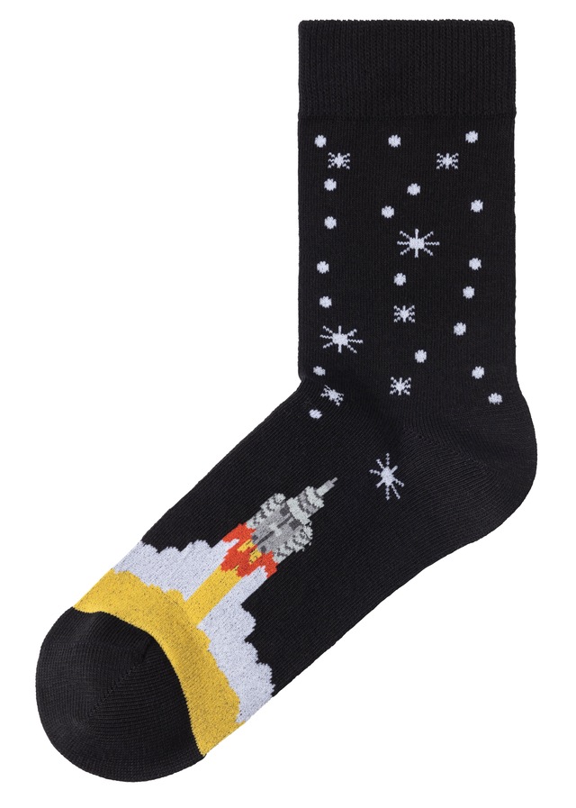 H.I.S Socken Packung, 4 Stk. tlg. mit eingestrickten Motiven