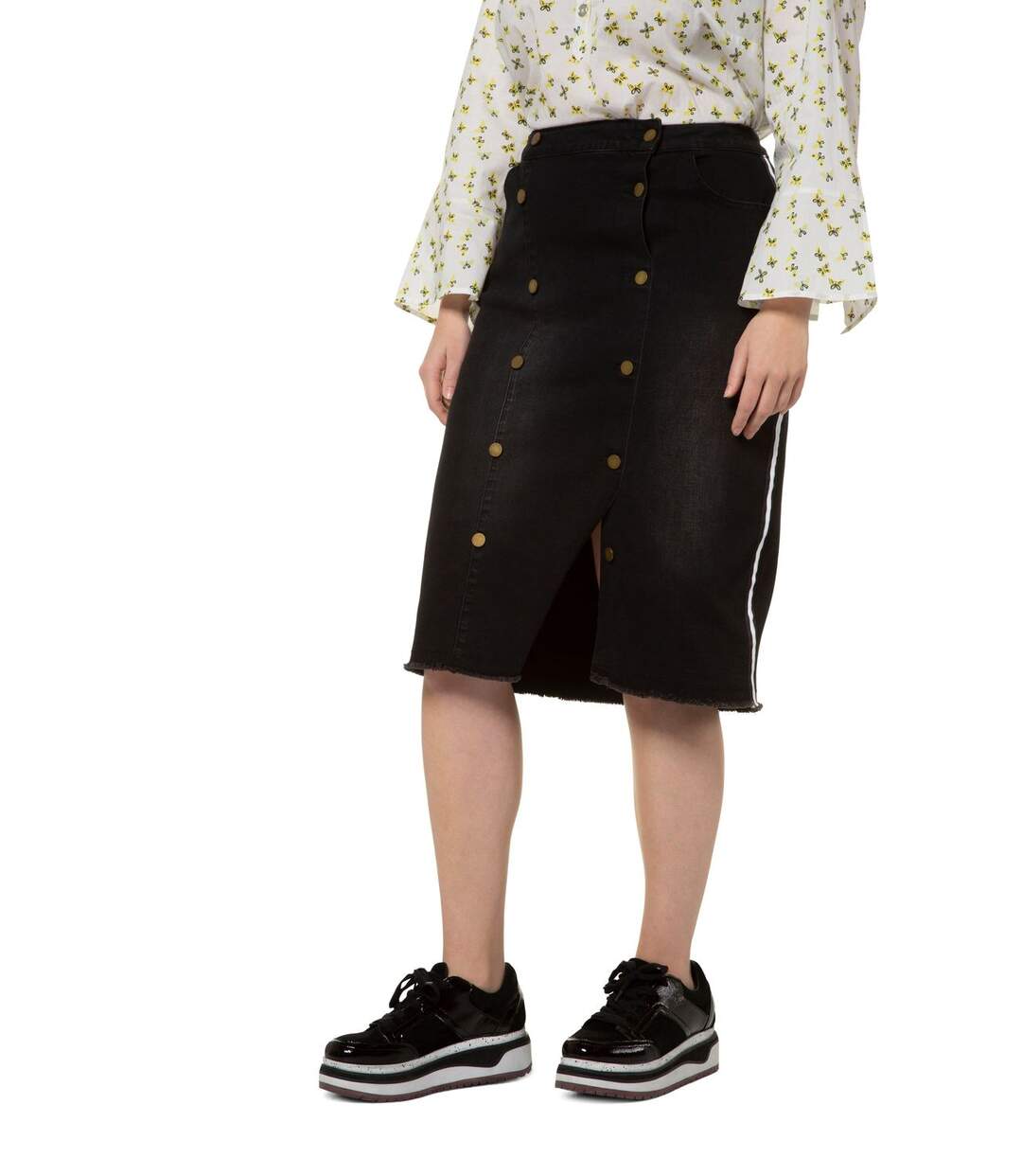 ULLA POPKEN Jupe en jean anthra NOUVELLE