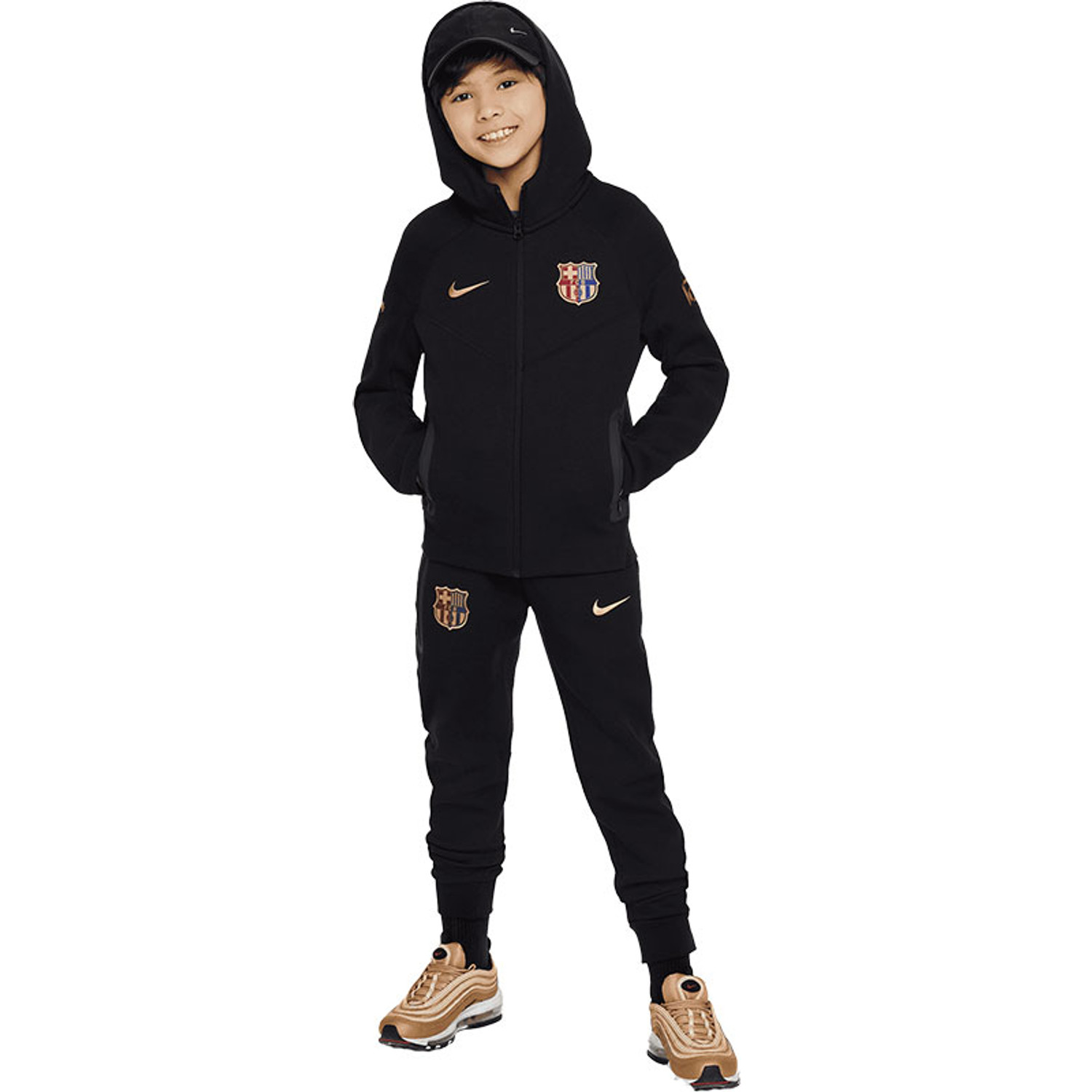 Nike FC Barcelona Tech Fleece Trainingspak Kids