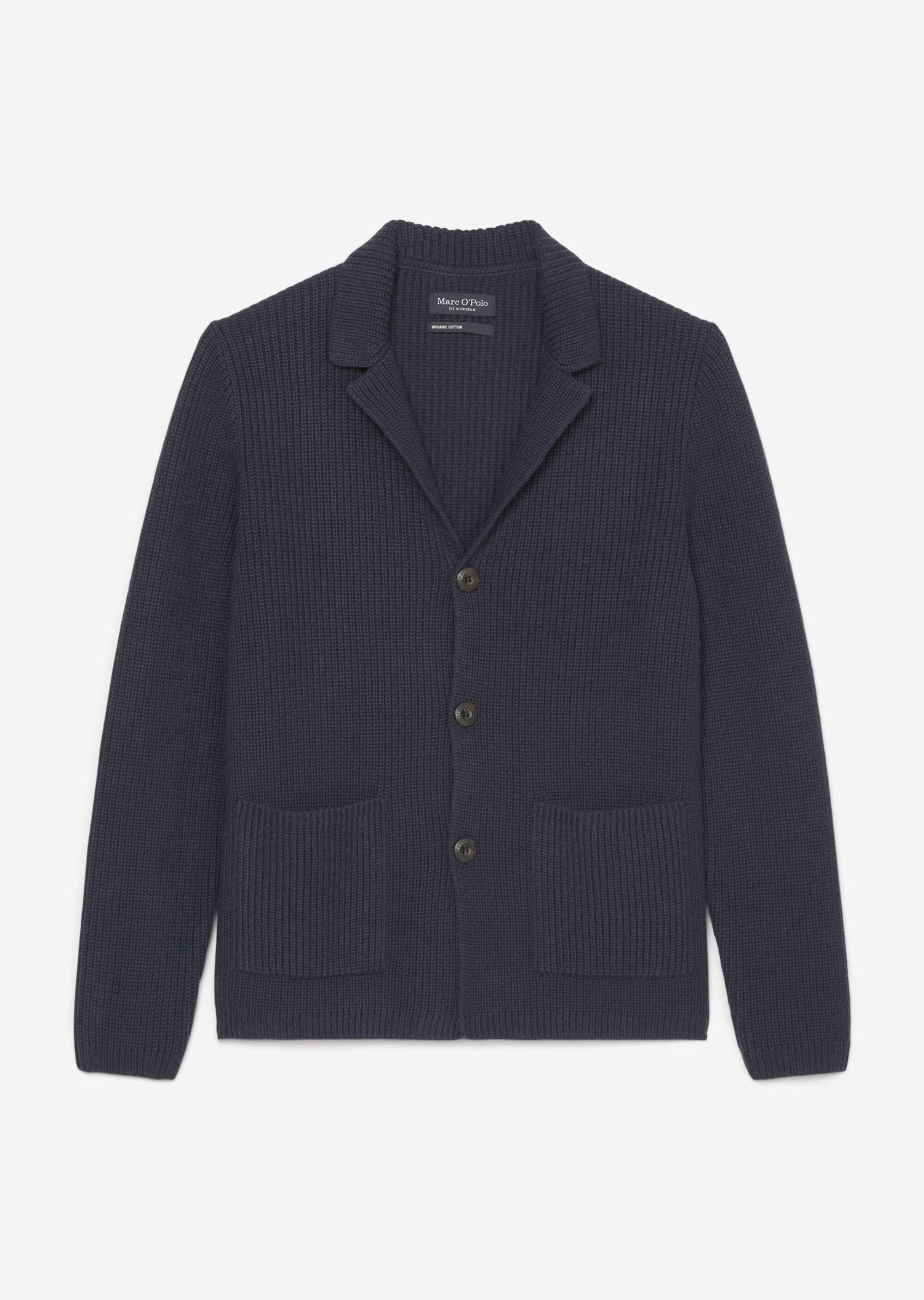 Strickblazer regular aus Bio-Baumwolle-Mix und Schurwolle