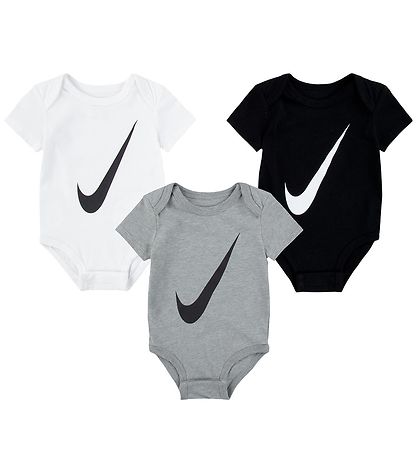 Nike Bodyer k/æ - Swoosh - 3-pak - Hvid/Gr?/Sort