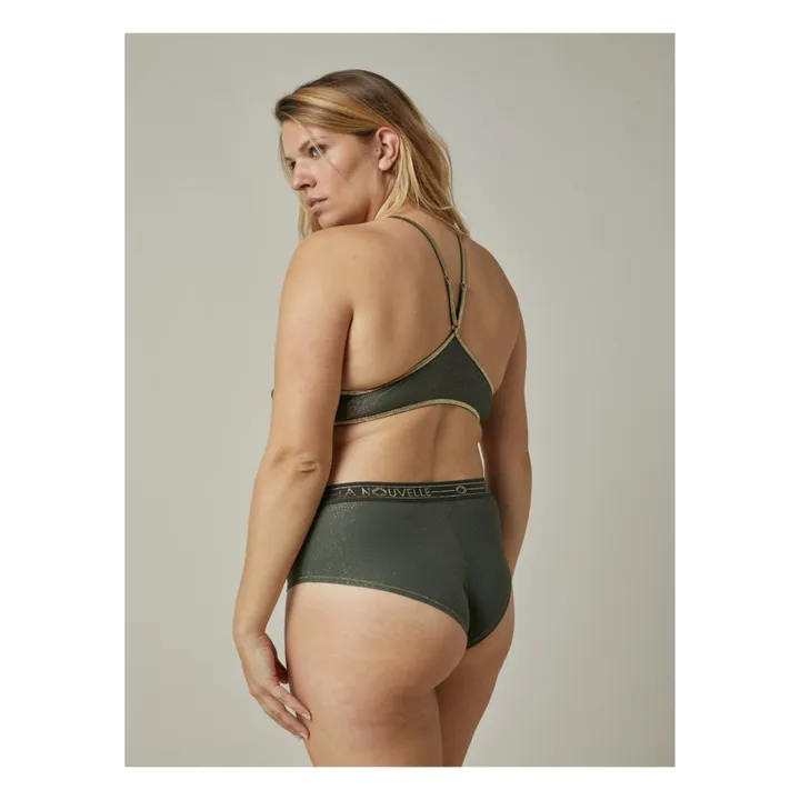 La Nouvelle Brassière Angèle Métallisé | Vert foncé