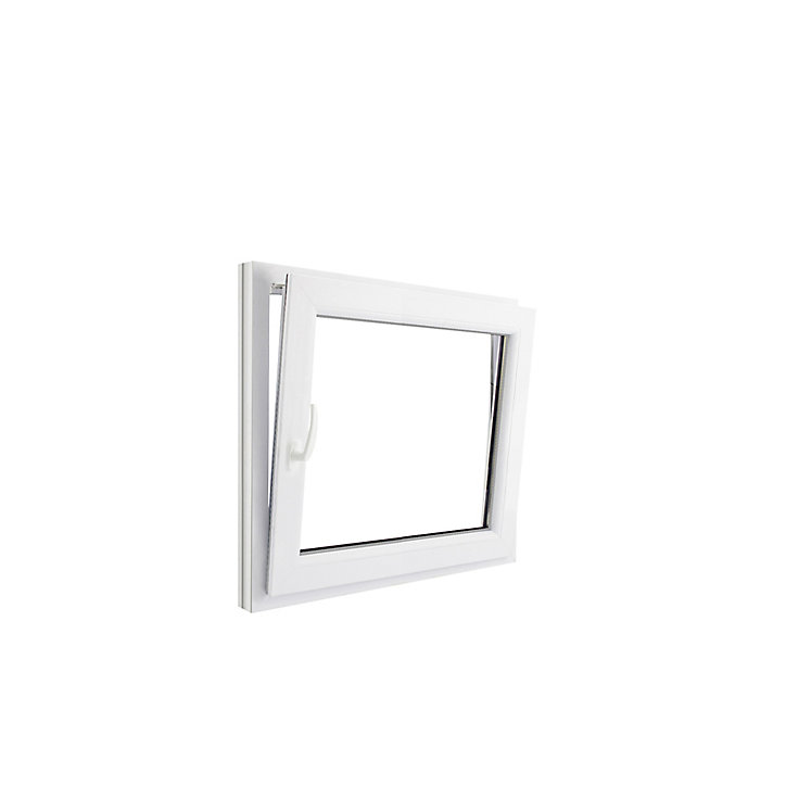 Fenêtre PVC 1 vantail oscillo-battant GoodHome blanc - l.80 x h.75 cm, tirant droit
