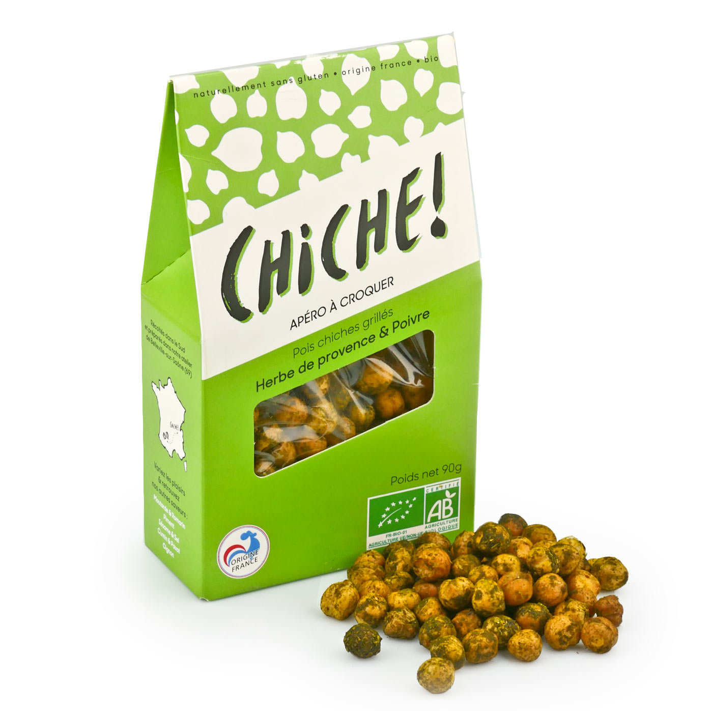 Pois chiches apéro à croquer bio - Herbe de Provence et poivre