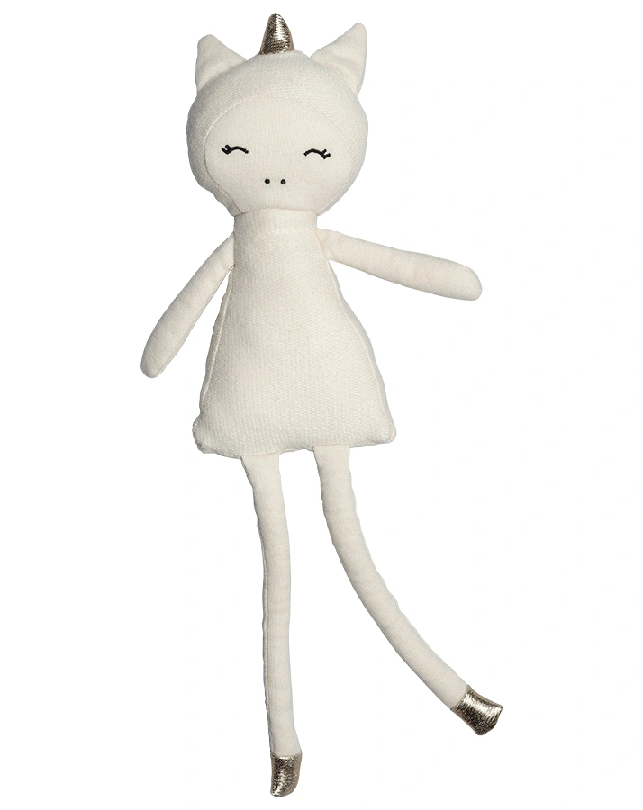 Stoff-Puppe DREAM FRIEND – EINHORN (28cm) in weiß