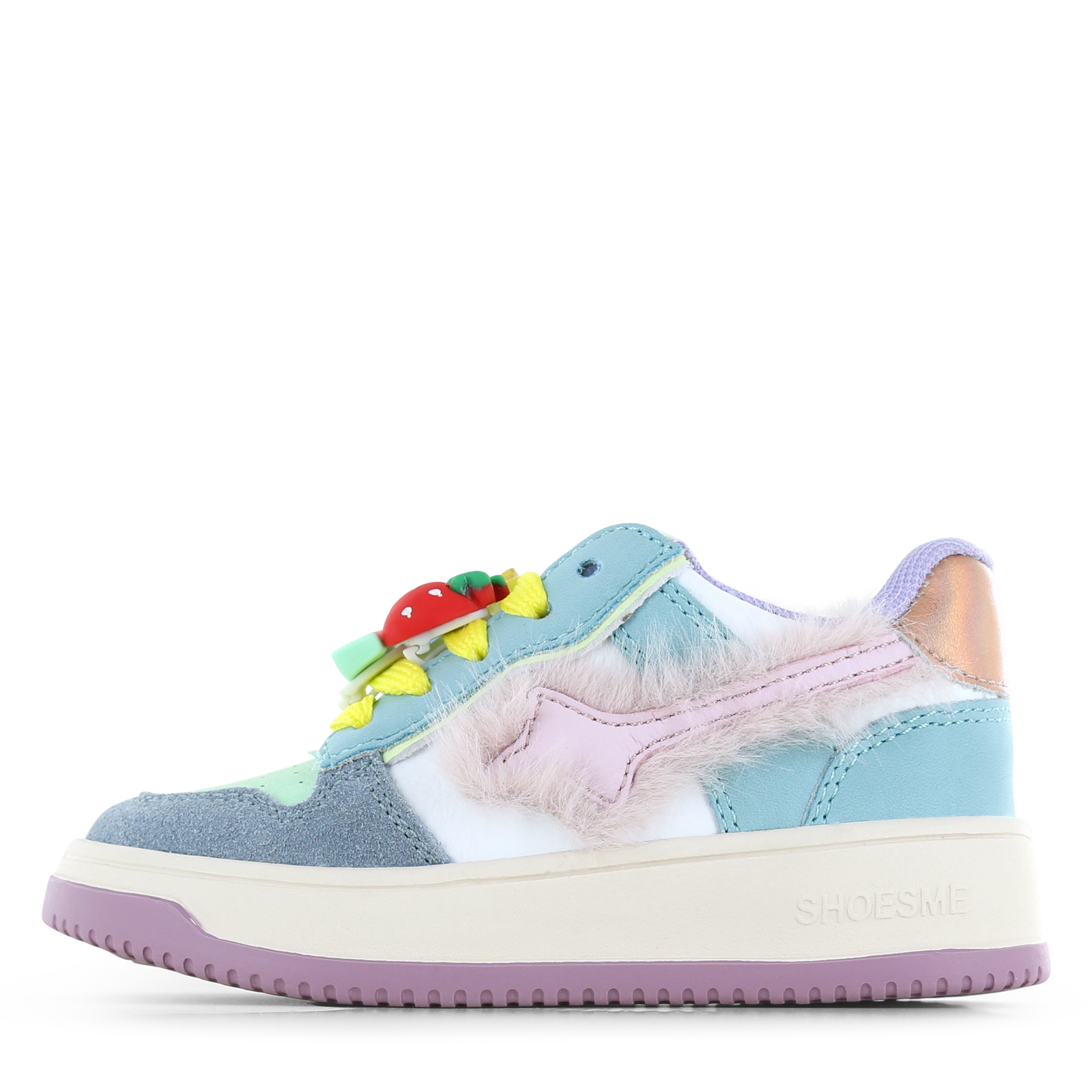 Shoesme blauw met roze sneaker Microfiber leer, Suède | Sale