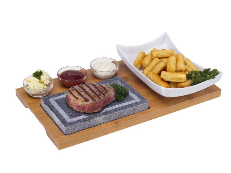 Nouvel Hot Stone Platte 6-teilig Sechsteiliges Set mit «heissem Stein»