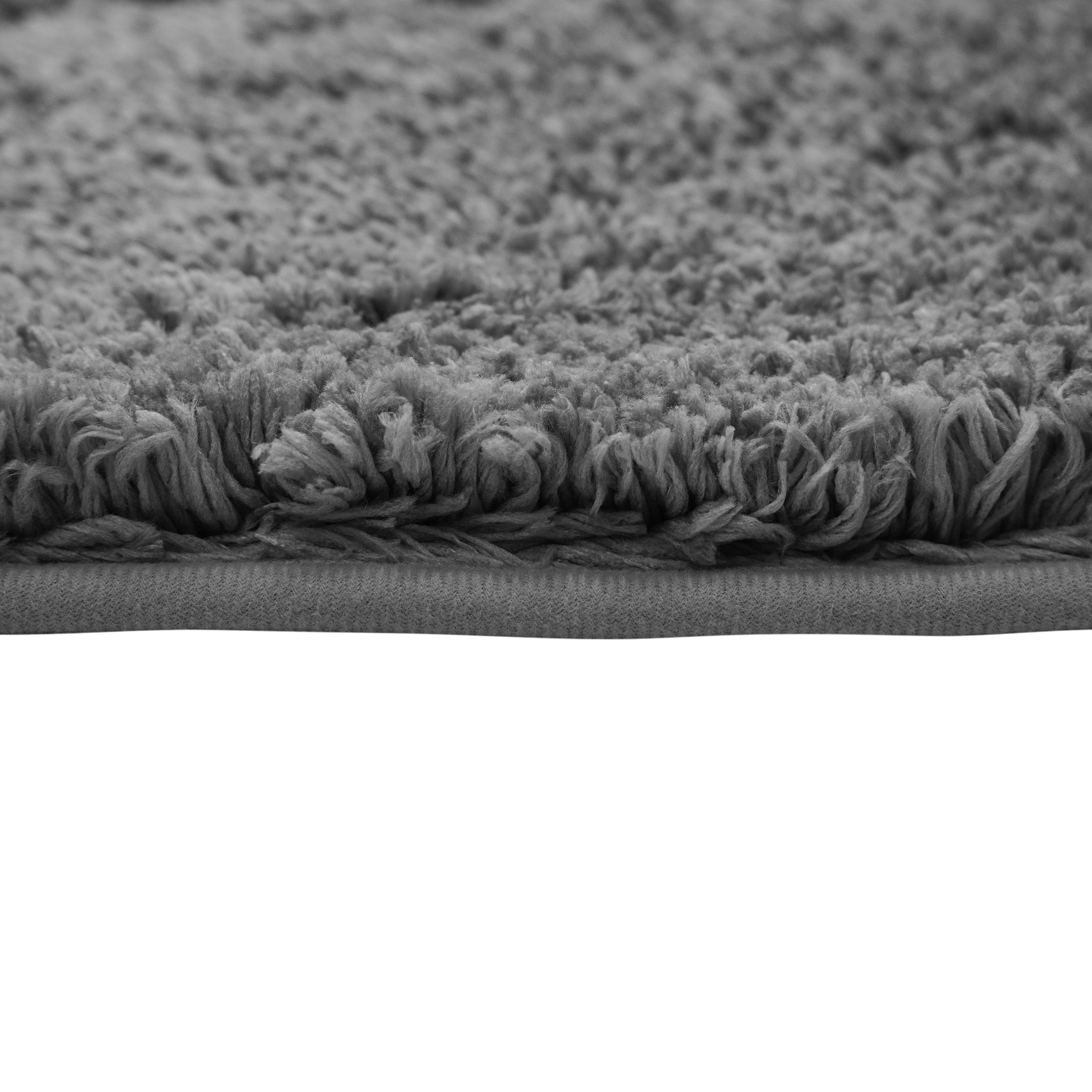 Badteppich Hochflor MERLE 50 x 80 cm anthrazit