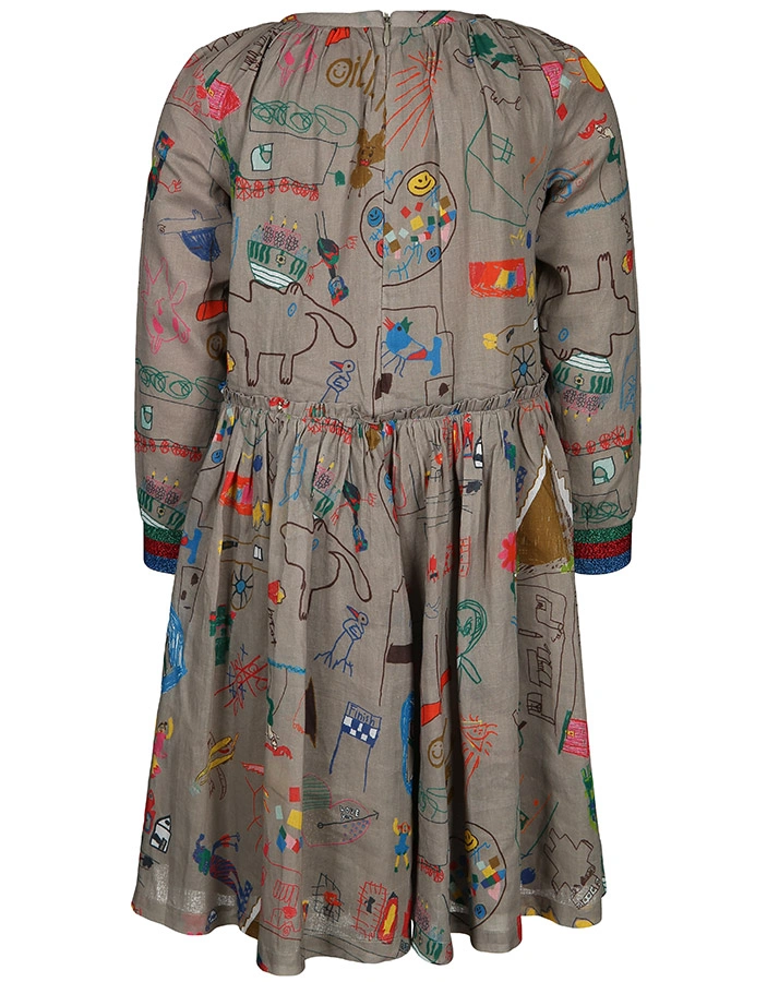 Kleid DRAAD JOLIE in braun/bunt