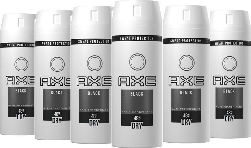 AXE - Deo Spray Black Dry - Voordeelverpakking 6 x 150 ml - Deodorant