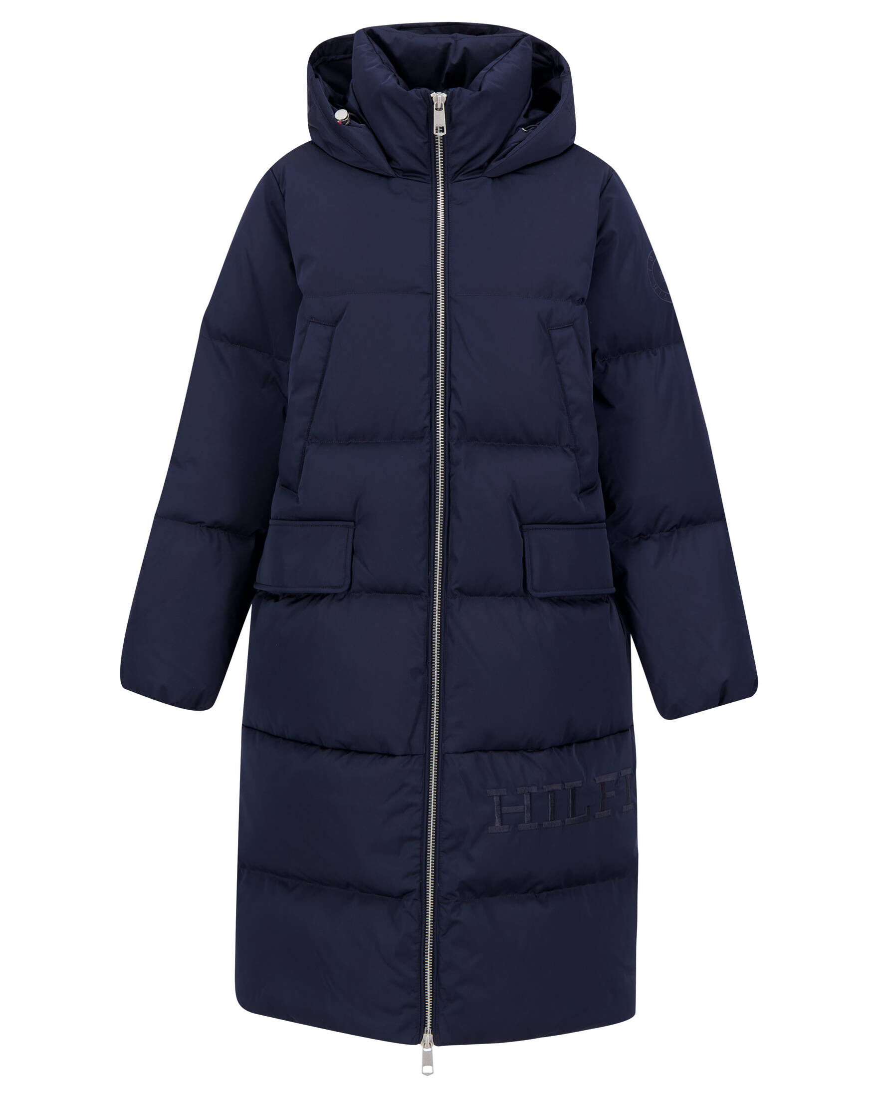 Tommy Hilfiger| Damen Daunenmantel mit Kapuze SATEEN HOODED DOWN MAXI